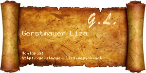 Gerstmayer Liza névjegykártya